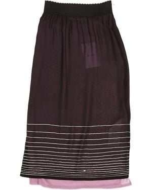 The Attico The Pinstriped Hem Skirt - Purple