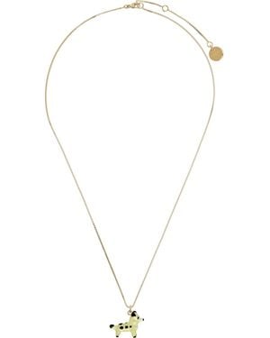 Marni Dog Charm Necklace - Metallic