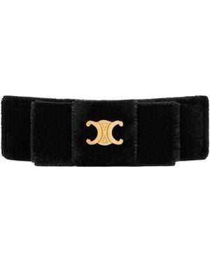 Celine Le Soir Ribbon Hair Clip - White