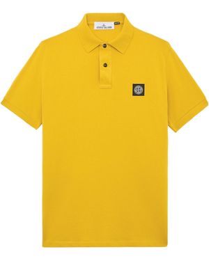 Stone Island Short-Sleeved Polo Shirt - Yellow