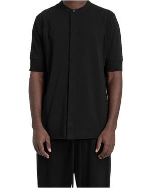 Thom Krom Oversized Button Detailed Crewneck T-Shirt - Black