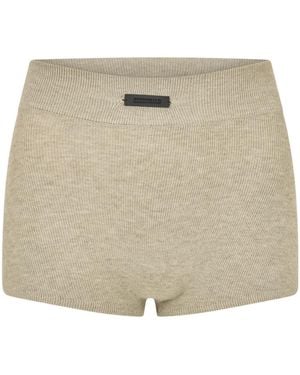Fear Of God Ribbed Knit Flat-Leg Shorts - Natural