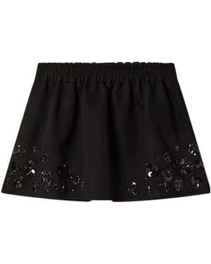 Golden Goose Floral Sequin Embellished Mini Skirt - Black