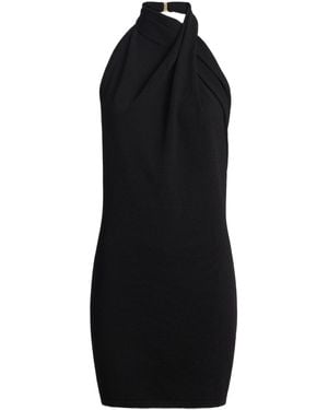 Balmain Flowing Jersey Open-Back Dress - Black