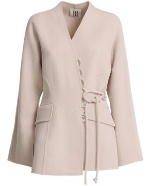 By Malene Birger Lalou Wool Wrap Jacket - Natural