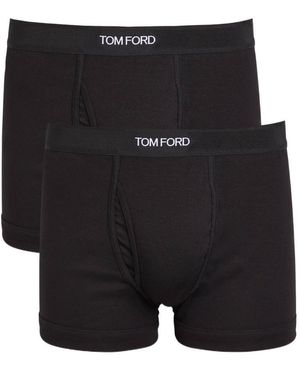 Tom Ford Stretch-Cotton Boxer Briefs - Black