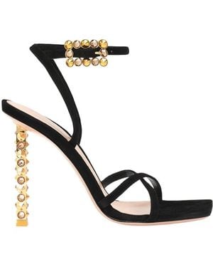 Gianvito Rossi Wonder 105Mm Suede Sandals - White