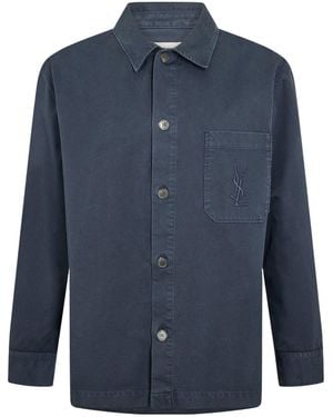 Saint Laurent Workwear Shirt Jacket - Blue