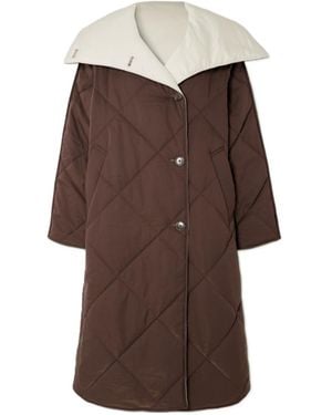 Varley Annalise Reversible Quilted Lyocell-Blend Coat - Brown