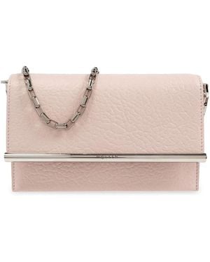 McQueen Cross-Bar Mini Crossbody Bag - Pink
