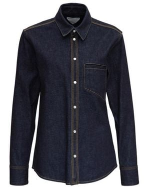 Bottega Veneta Button-Up Denim Shirt - Blue