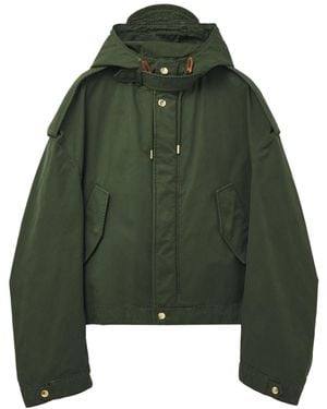 McQueen Cotton Hooded Jacket - Green