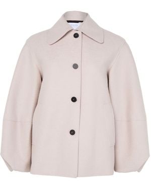 Harris Wharf London Puff-Sleeved Jacket - Natural