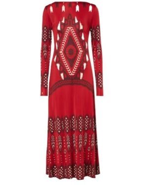 Johanna Ortiz Printed Jersey Midi Dress - Red