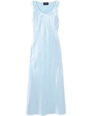 Simone Rocha Bow-Embellished Silk Midi Dress - Blue