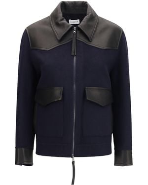 P.A.R.O.S.H. Leather Trimmed Jacket - Blue