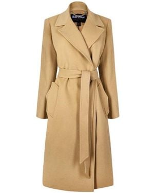Barbour Clodagh Wool Trench Coat - Natural