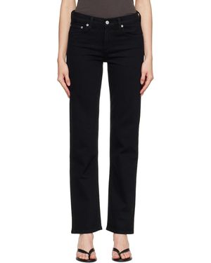 Agolde Low Rise Slim Jeans - Black