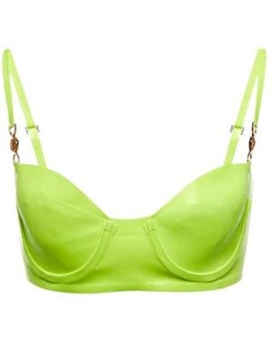 Versace Medusa Latex Bralette - Green