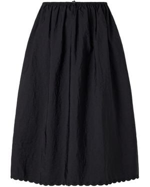 Cecilie Bahnsen Lightweight Crinkled Midi Skirt - Blue