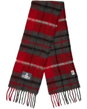 Vivienne Westwood Plaid Scarf - Red