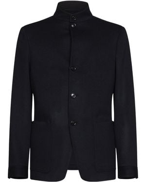 ZEGNA Stand-Collar Casual Jacket - Blue