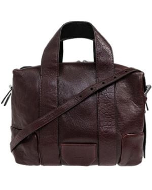 AllSaints Ares Zip-Top Tote Bag - Brown