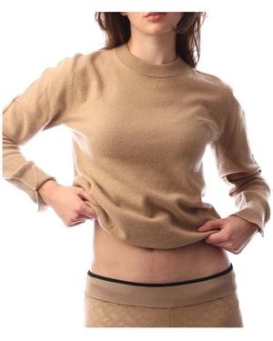 BOSS Crew-Neck Knit Sweater - Brown