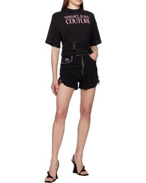 Versace Jeans Couture Couture Buckle-Detailed Shorts - Black