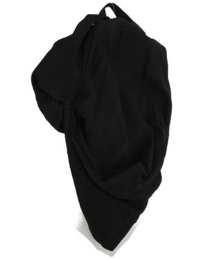 Yohji Yamamoto Draped Wool Backpack - Black