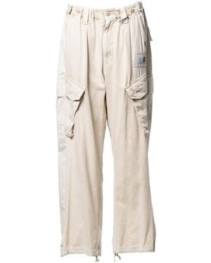 Maison Mihara Yasuhiro Front Back Combined Cargo Trousers - Natural