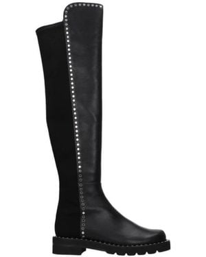 Stuart Weitzman Round-Head Boots - Black