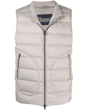 Herno Padded Zip-Up Down Gilet - Gray