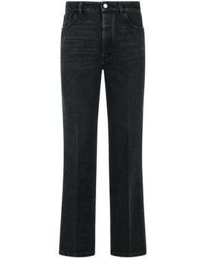 Marni Logo Patch Straight Leg Jeans - Black