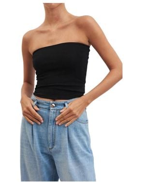 Brunello Cucinelli Strapless Stretched Top - Blue