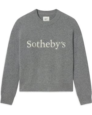 FRAME Logo Crew Neck Sweater - Gray