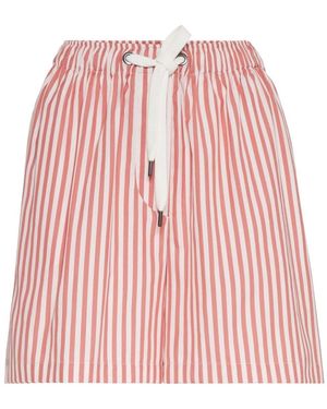 Brunello Cucinelli Striped Drawstring Shorts - Red
