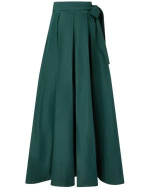 Pinko Pleated Tie-Belt Maxi Skirt - Green