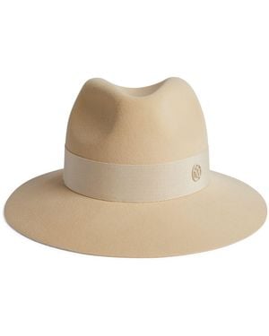 Maison Michel Henrietta Felt Fedora Hat - Natural