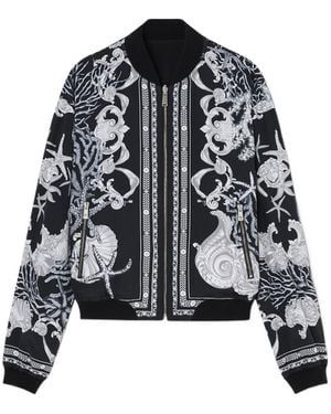 Versace Barocco Sea Reversible Zipped Bomber Jacket - Black