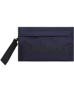 Burberry Logo Clutch - Blue