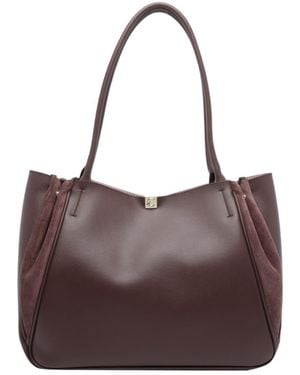Coccinelle Structured Double-Handle Tote Bag - Brown