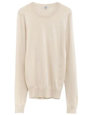 TOTEME Knitted Crew-Neck Jumper - White