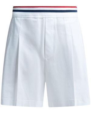 Brunello Cucinelli Heraldic Patch Piqué Shorts - Blue