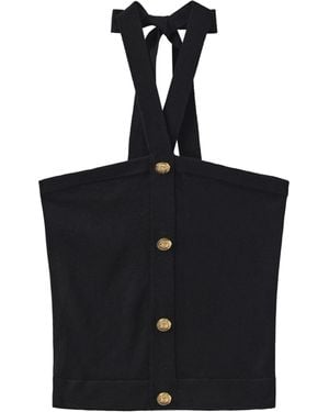 Marissa Chiara Halter Neck Tube Top - Black