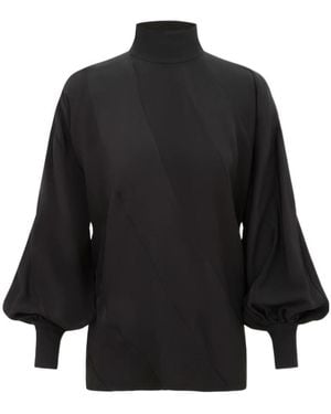 Zimmermann Bias-Cut Shirt - Black