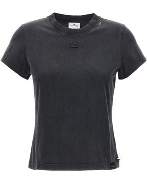 Courreges Cotton T-shirt - Black