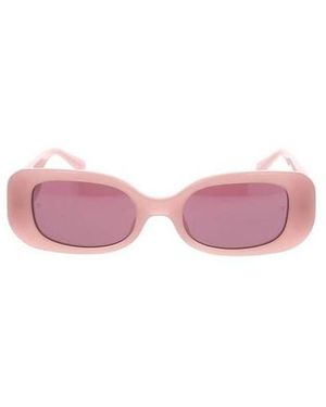 Linda Farrow Lola Rectangular Frame Sunglasses - Pink