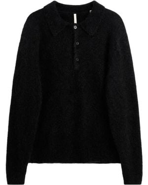 sunflower Polo Collar Sweater - Black