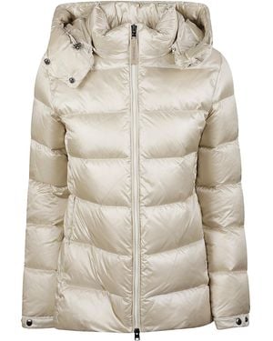 Woolrich Quilted Hooded Down Jacket - Gray